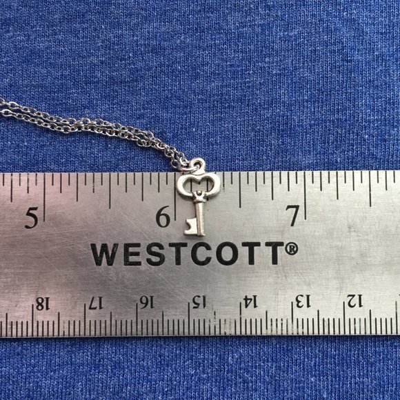 🗝️ Skeleton Key Charm Necklace Tibetan Silver Stainless Steel Handmade 4for$20 - Picture 6 of 8